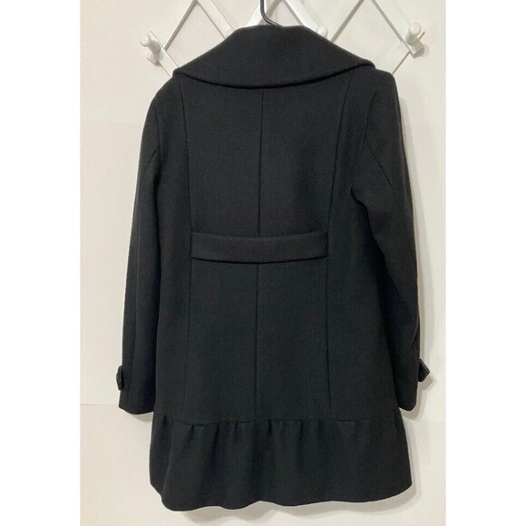 Max Mara Weekend Black Virgin Wool Coat Women's 10 Double Breast Peacoat Ukraine - Picture 6 of 14